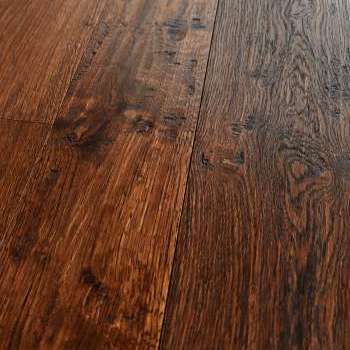 Rovere piallato Anticato morciato color noce scuro